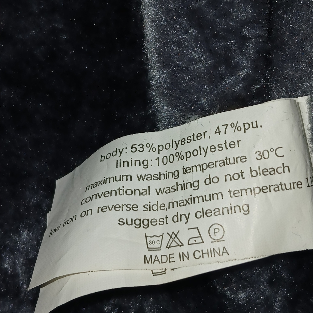 Men's Black Faux Leather Jacket with Gray Faux Fur Lining - Picture 3 of 12